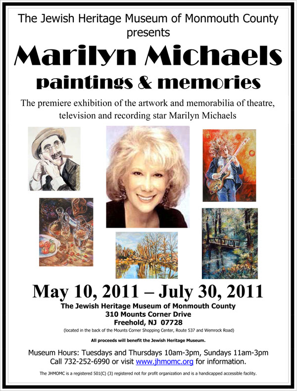 Jewish Heritage Museum of Monmouth County presents Marilyn Michaels paintings and memories